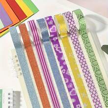 20 cuộn nhãn dán trang trí lấp lánh màu vàng, băng dính chống thấm nước, băng dính lấp lánh nhỏ, băng dính chống thấm nước và băng dính trang trí thủ công nhiều màu sắc tự làm, băng dính trang trí lấp lánh nghệ thuật, thích hợp để gói quà, làm đồ thủ công và trang trí thủ công. - Nhiều màu - Xem 9