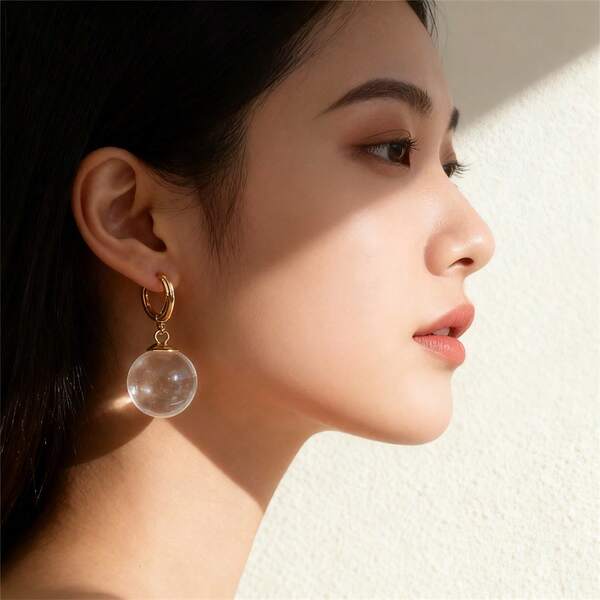 BMOR 1 Paio di Orecchini Dolci, Orecchini a Perno in Resina Colorata a Forma di Fiore per Donne e Ragazze, Accessori Gioiello Eleganti e Raffinati con Petali, Adatti per Feste