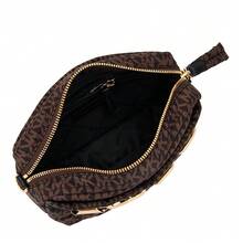 Michael Kors 女士 LEONIE 系列深棕色/黑色字母单肩包 32R3G3LC7B 棕色/黑色 - 深棕色/黑色 - 查看 5