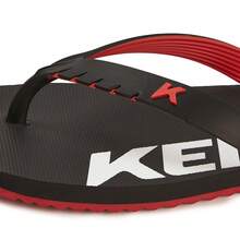 Kenner Flip Flop Sandal Red Original Men's Women's - 黑色和紅色 - 查看 3