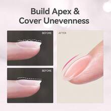 BORN PRETTY Builder Gel For Nails, 8-In-1 Milky Nude Natural Clear Builder Nail Gel For Nail Apex And Gel Extension Strengthener, Nail GLue Gel Hard Gel Base Rhinestone Nail Glue Gel In A Bottle 15ml{"Color_name":"15mlBuilderGel8in1-PeachNude"} - 15ml Builder Gel8in1-Peach Nude - 查看 4
