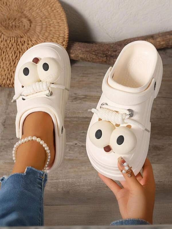 Women's Hollow Design Wooden Clogs, Breathable Slip-On Garden Shoes, Women's Comfortable Beach Sandals