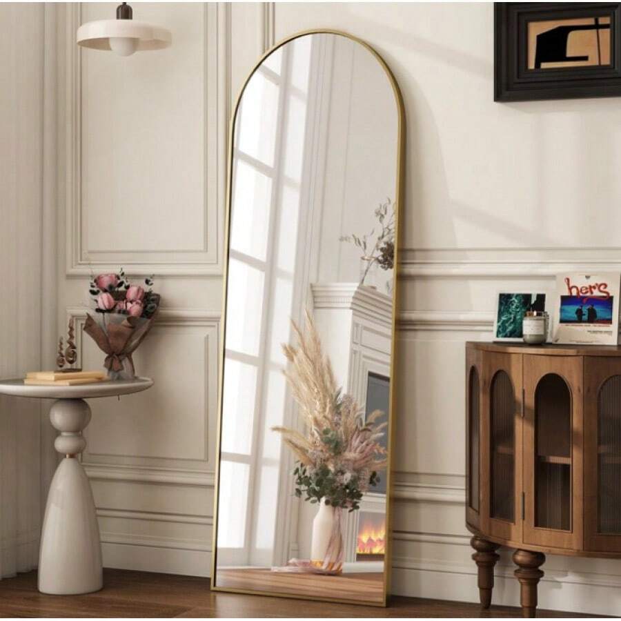 16"X59" Arched Full Length Mirror Full Body Free Standing Floor Mirror