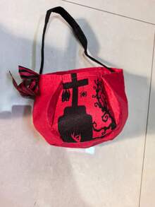 1 件全新蝴蝶结万圣节糖果袋 3D 南瓜手提包 礼物 跨境万圣节