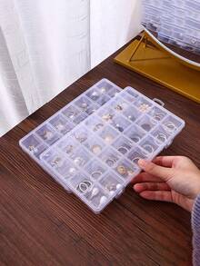 2/1pc Multi-Purpose Transparent Box Plastic Empty Storage Box, $1,Used For Storing Earrings, Rings, Jewelry, Nail Art, Nail Tools, Nail Accessories, Jewelry Decoration And Storage. Gifts For Women