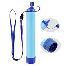 Paille de purification d'eau d'urgence pour le camping en plein air, filtre de survie en nature, potable directement, tube unique, stérilisateur d'eau