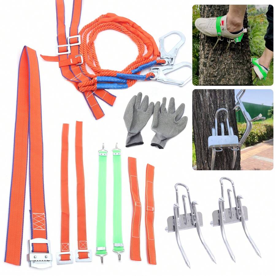 YUNRUX Tree Climbing Hooks, Tree Climbing Tools, 45# Steel Tree Climbing Hooks - Multicolor - View 1