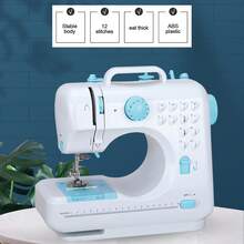 12 Stitches Electric Sewing Machine Mini Household Sewing Machine With Extension Table UK 220V - UK Plug(220-240V) - View 11