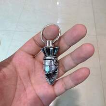Shark Rocket Metal Keychain - Dual Design Shark And Rocket Fusion, Robust Metallic Keyring Pack
