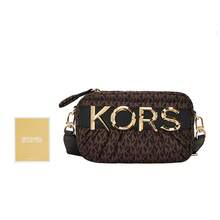 Michael Kors 女士 LEONIE 系列深棕色/黑色字母单肩包 32R3G3LC7B 棕色/黑色 - 深棕色/黑色 - 查看 8