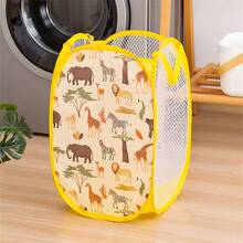 1pc/2pcs Kids Cartoon Pattern Dirty Clothes Laundry Basket, Foldable Bathroom Storage Organizer Bin For Children Room - Multicolor - View 9