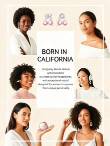 Kinglucky 夹式耳塞，开放式无线蓝牙5.4耳机，带麦克风，50小时超长续航，降噪，防水，运动耳塞，佩戴舒适，适合锻炼，兼容iOS和安卓手机，游戏耳机带扬声器和麦克风，节日礼物，情人节礼物，圣诞节礼物，秋冬季度假必备，露营旅行必备，旅行配件，露营用品