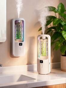 جهاز نشر العطور الأبيض الأوتوماتيكي ذو التصميم البسيط، مع إضاءة محيطية ملونة رومانسية وخمسة أوضاع عمل قابلة للتعديل. هذا جهاز نشر الزيوت الأساسية القابل لإعادة الشحن عبر منفذ USB يعمل كمعطر هواء كهربائي مناسب للفنادق والاستخدام المنزلي، في غرف النوم وغرف المعيشة والمكاتب وغرف الحيوانات الأليفة وإزالة روائح الحمامات. - أبيض - مشاهدة 4