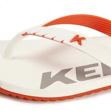 Kenner Flip Flop Sandal Red Original Men's Women's - 白色和橙色 - 查看 3