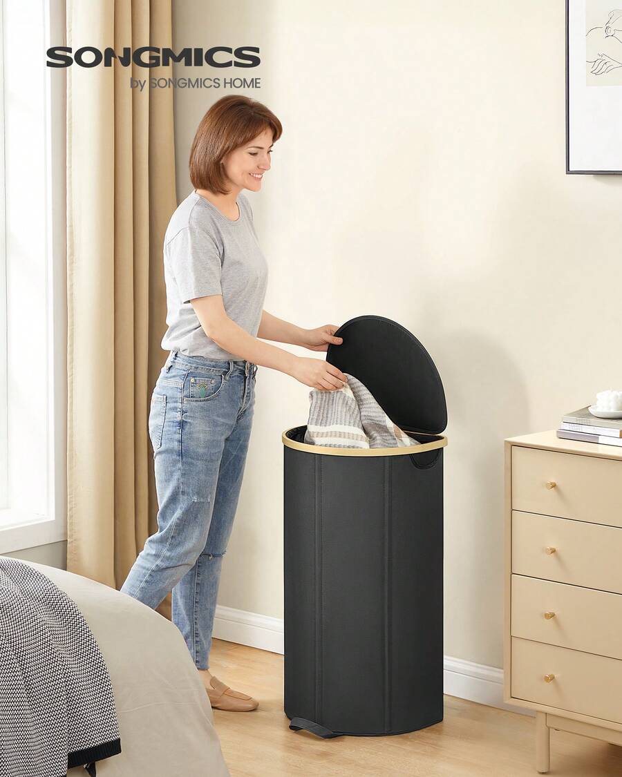 Laundry Baskets - Tintenschwarz-Naturbeige - Xem 1