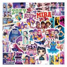 55pcs Cartoon Creative K-Pop Witch Hunter Group Decorative Stickers - DIY Personalized Decals For Journals, Phones, Computers & Desks