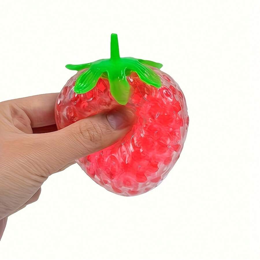 2pcs Realistic Strawberry Squeeze Toys - TPR Material, Halloween Party Favors Or Gifts Friends And Family, Novelty Stress Relief Toys|Playful Design|Durable Squeeze Toy