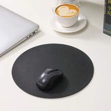 1pc Small Round Single/Double-Sided Solid Color Mouse Pad, Non-Slip Computer Office Gaming Desk Mat For Women