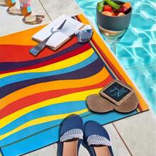 1 pezzo Asciugamano da spiaggia extra large e extra morbido per adulti - Asciugatura rapida, super assorbente, leggero, con strisce colorate - Ideale per viaggi e nuoto