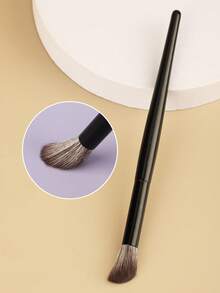 1pc Inclined HeadNose Contour Brush, Synthetic Under Eye Concealer Brush For Blending Setting Buffing With Liquid, Cream And Powder Cosmetic - Multicolor - View 2