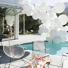 127pcs Balloons,  Balloons Different Sizes Pack Of 36 Inch 18 Inch 12 Inch 10 Inch 5 Inch Balloons For Balloon Garland - Trending, Best Seller, New Arrival, Party Supplies, Elegant Decor, Party Decoration, Wedding & Birthday - 白色 - 查看 3