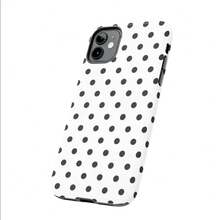 Minimalist Black Polka Dot Phone Case For  17, 16 Pro Max, 15 Pro, 13, 11, 12, XS, 8 Plus, 7 - Glossy 2-In-1 Case-For-Your-New- - 1PC - 查看 4