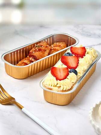 6/12pcs Rectangular Aluminum Foil Boxes With Transparent Lids, Delicate And Compact Dessert Boxes, Suitable For Durian Cake, Baked Goods, Mousse, Fruit Desserts, Air Fryer, Oven, Microwave, Ideal For Picnics, Parties, Home Baking, Baking Supplies
