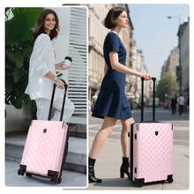 NEW YORK XPRESS Suitcase 20"/24"/28",Expandable Hardside W/Double Spinner Wheels&TSA Lock,Carry On Luggage Travel Suitcase,Student Suitcase For Back-To-School Season - 粉色 - 查看 2