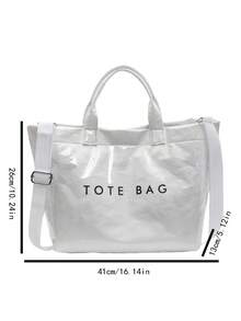 大容量手提包 - 耐用合成材料、可调节肩带、安全封口、涤纶衬里、轻便时尚、日常手提包|优雅手提包|耐用手提包 - 彩色 - 查看 2