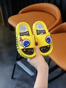 2024 New Kids Slippers, Girls Princess Cute Indoor Anti-Slip Soft Bottom Summer Toddler Sandals, Boys - Mustard Yellow - View 6