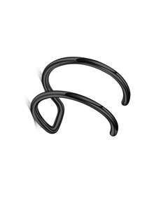 1pc Fake Double Piercing, Nose Cuff No Piercing Needed, Double Hoop Piercing Imitation, Minimalist Jewelry