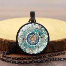 1 Piece Vintage-Style Mandala Pendant Necklace Boho-Chic Circular Design With Handcrafted Intricate Floral Patterns 18K Gold-Plated Chain With Adjustable Length Hypoallergenic & Tarnish-Resistant Perfect For Daily Errands Music Festivals Bohemian-Inspired Outfits Casual Gatherings & Summer Vacations Ideal Gift For Girlfriends & Moms On Valentine's Day And Mother's Day