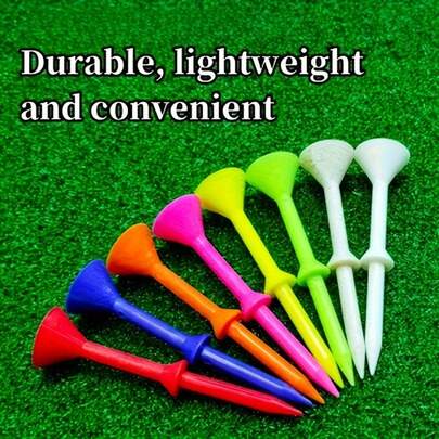 20 piezas Tees de golf, Tees de golf con forma de copa, Tees de golf de plástico duradero en colores surtidos, Soportes profesionales para tees de golf, Tees para torneos de golf, Accesorios para campos de golf, Clavos de golf