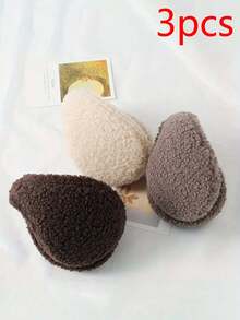 3 件装冬季耳罩，男女皆宜，采用柔软保暖内衬，非常适合寒冷天气和户外活动。 - 彩色 - 查看 8