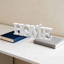 1pc Plastic White Butterfly "HOME" Letter Decor, Indoor Tabletop Cozy Decorative Letter Sign, Suitable For Home, Wedding, Anniversary, Party Decoration