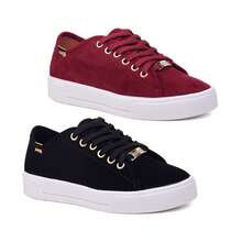 Bem Brasil Shoes Women Casual Shoes - 黑色和酒紅色 - 查看 9