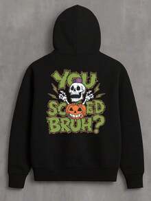 Halloween Funny Hoodies Hoodies & Sweatshirt Mens Black Solid Color Design Long Sleeve Casual Hooded SweatshirtSoft And Comfortable,Street Fashion,,Fall Hoodies,Men's Fall Clothes,Street Wear,Halloween,Mens Hoodies,Y2k Clothes,Jesus Hoodie,Thanksgiving Day,Nightmare Before Christmas,Christmas - 黑色 - 查看 1
