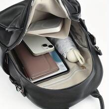 Zaino moda donna qualità PU borsa da viaggio a doppia spalla stile bohemien zaino con tracolla multifunzionale borsa a spalla casual