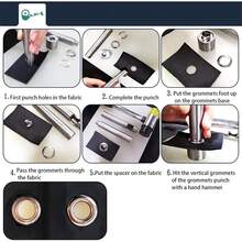 Agatige Kit De Remaches Cuero 800 Piezas, 2mm Remaches Cuero Tapa Juego Alicates Ojales Arandela Kit de Herramientas Remaches Tubulares Doble Tapa Para Ropa Artesanía Proyecto Decoración Reparació - 1 - Ver 6