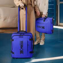 17 Inch Underseat Carry On Luggage Airplane Approved Water-Resistant Small Softside Rolling Suitcase Lightweight Personal Item Travel Duffle Bags - Màu xanh lam - Xem 8