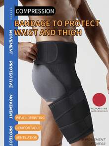 1 Peça Joelheira Esportiva, Protetor de Perna para Fitness, Prevenção de Distensão Muscular, Suporte para Quadril, Virilha e Coxa