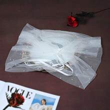 1 件新娘露肩系带仿珍珠披肩、薄纱臂套婚礼配饰 - 彩色 - 查看 6