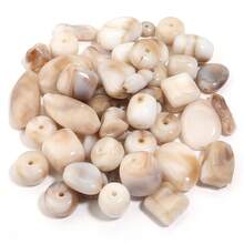 50g/Paquete, aproximadamente 20-40 piezas de cuentas acrílicas asimétricas, cuentas sueltas de estilo mixto, cuentas de moda casual vintage marrón para otoño/invierno, para hacer joyas, manualidades DIY, cuentas espaciadoras para collares, pendientes, joyas, artesanías, adornos para teléfonos, llaveros, accesorios decorativos - Mezclar formas - Ver 9