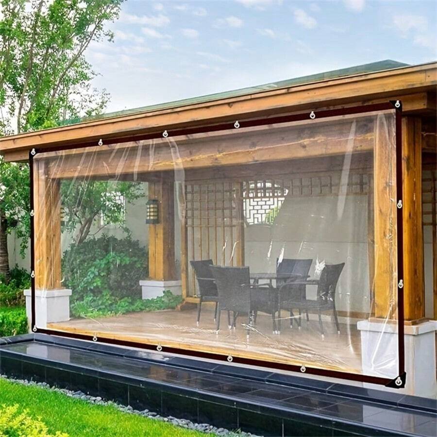 Transparent Canvas Strap Sealing Ring For Courtyard - This Transparent Canvas Is Mainly Suitable For Courtyard Scenarios, Serving As A Rainproof Layer For Sunshades. It Can Also Be Used For Rain Protection Of Garden Covers And Camping Protection. It Solves The Problem Of Outdoor Rain Protection.