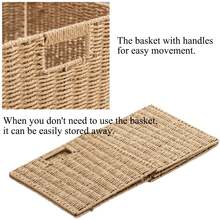 Handwoven Storage Basket, Suitable For Home, Floor Rack Unit, Bedroom, Bathroom Storage Basket, Vertical Rack