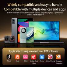 Wireless Lavalier Microphone With Intelligent Noise Reduction And Omnidirectional Pickup, Portable Clip-On Mic For Android Smartphones/Tablets, Suitable For Streaming, Vlogging, Video Conferencing - Compatible With Smartphones And Tablets, No External Power Required