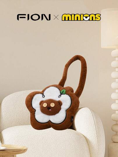  Cute Flower Shaped Pillow Cushion Cover Case Minions Bob And Tim Character Floor Pillow Cushion Soft Home Decor Pillow Folding Air Conditioning Quilt For Sofa And Bed Perfect Home Decor Gift For Family And Friends