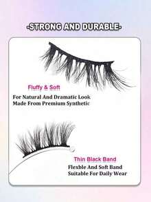 Rikuaild 7 pares de pestañas postizas medias, de aspecto natural, de ojos de gato, suaves, con efecto wispy, cruzadas y esponjosas