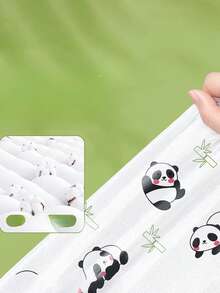 مطبوع بنمط أحرف الباندا والخيزران، طابع بوهيمي، أغطية وسادة سميكة قابلة للتخلص منها، مناسبة لغرف الفنادق وصالونات التجميل، مصنوعة من قماش غير منسوج، مقاومة للاتساخ ومنفذة للهواء، مثالية للسفر والرحلات المخيمات والفنادق في فصل الخريف والشتاء، توفر لك أفضل تجربة راحة وسفر (بدون نواة الوسادة) - متعدد الألوان - مشاهدة 4