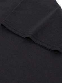 Camiseta Casual de Manga Corta para Hombre "Promovido a Esposo" - Transpirable, Estampado Geométrico, Cuello Redondo - Perfecta para Celebraciones de Verano, Ropa de Celebración| Camiseta de cuello redondo| Camisa lavable a máquina - Negro - Ver 6